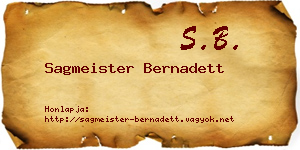 Sagmeister Bernadett névjegykártya